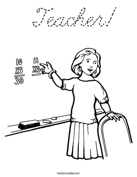 Best Teacher Coloring Page