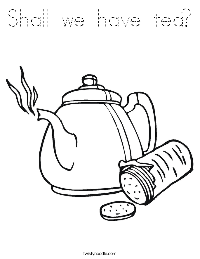 Shall we have tea? Coloring Page