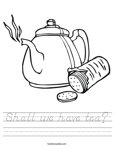 Teapot with Crackers Worksheet