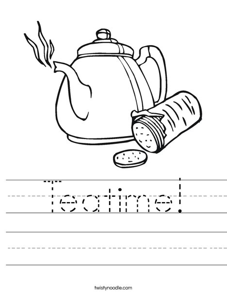 Teapot with Crackers Worksheet