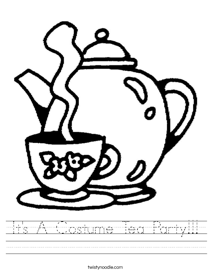 It's A Costume Tea Party!!! Worksheet