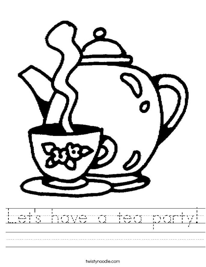 Let's have a tea party! Worksheet