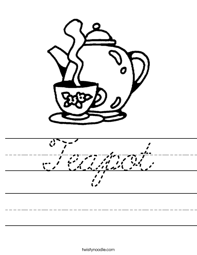 Teapot Worksheet