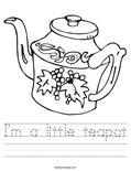 I'm a little teapot Worksheet