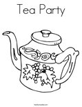 Tea PartyColoring Page