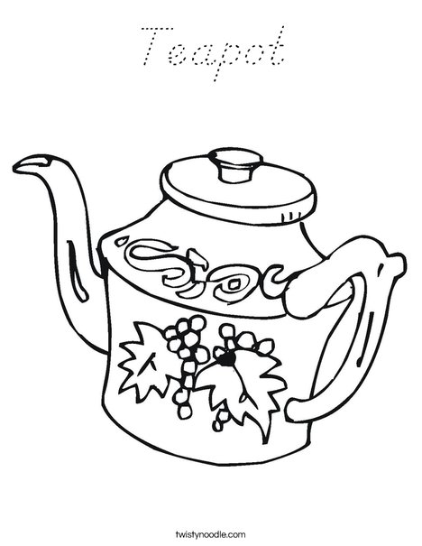 Teapot Coloring Page