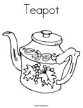 Teapot Coloring Page