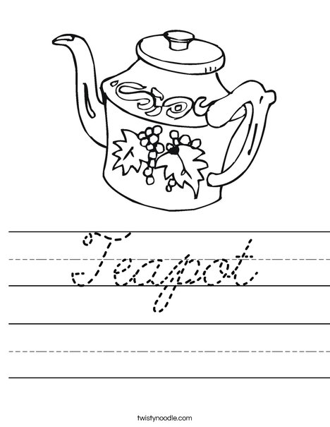 Teapot Worksheet