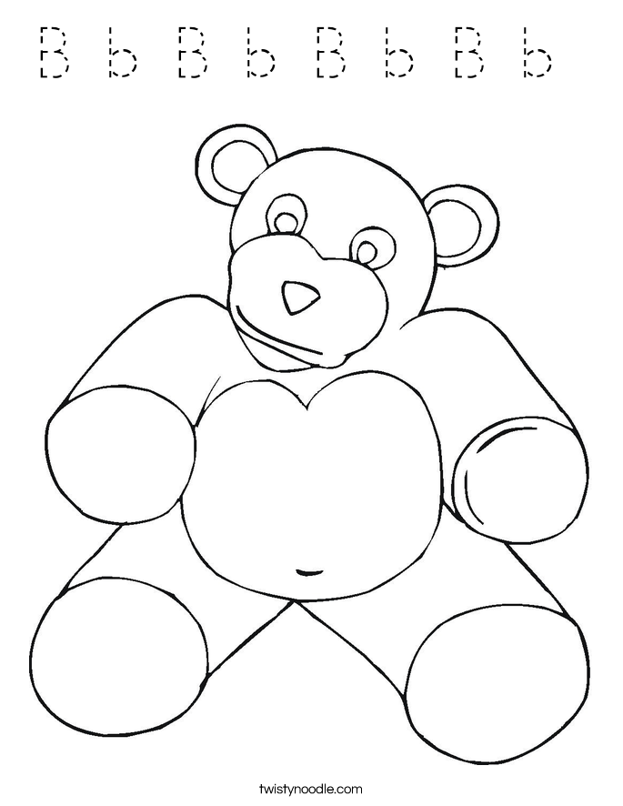 B b B b B b B b  Coloring Page