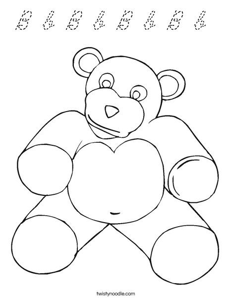 Teddy Bear Coloring Page