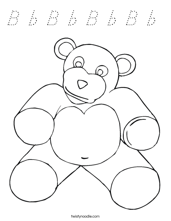 B b B b B b B b  Coloring Page