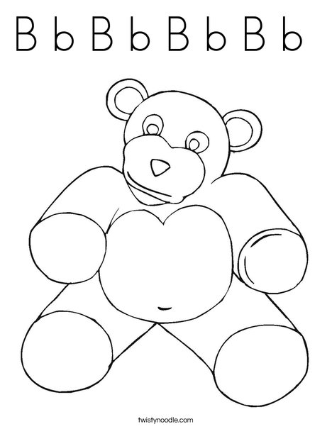 Teddy Bear Coloring Page