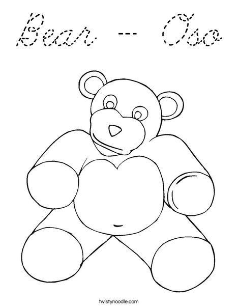 Teddy Bear Coloring Page