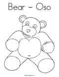 Bear - Oso Coloring Page