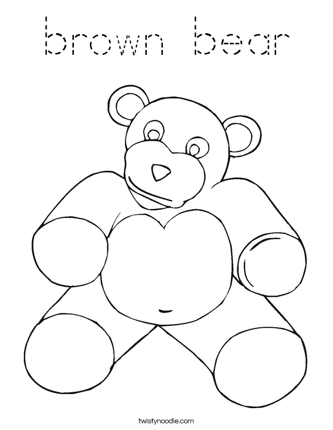 brown bear Coloring Page