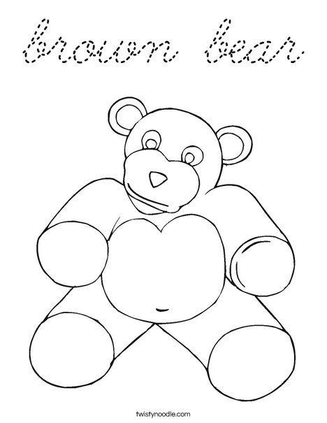 Teddy Bear Coloring Page
