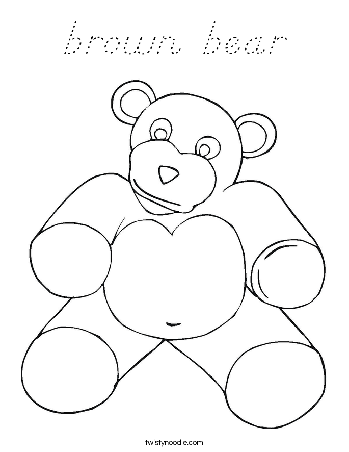 brown bear Coloring Page