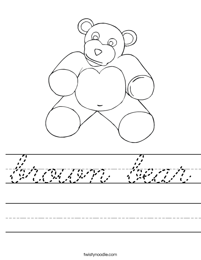 brown bear Worksheet