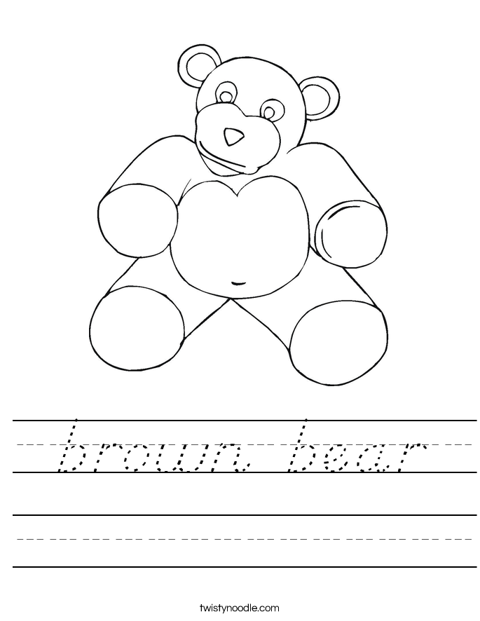 brown bear Worksheet