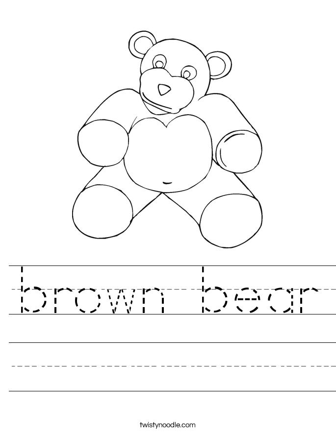 brown bear Worksheet