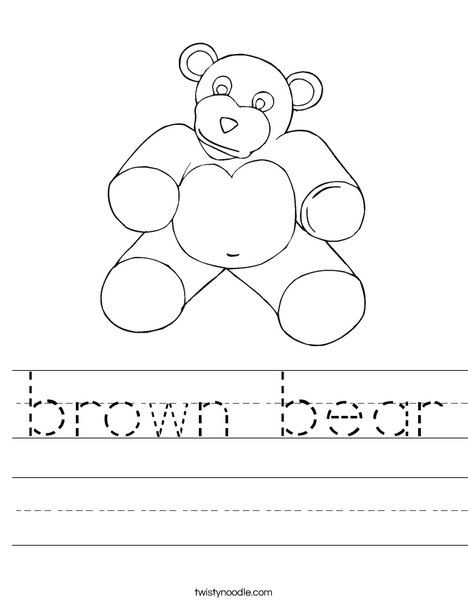 Teddy Bear Worksheet