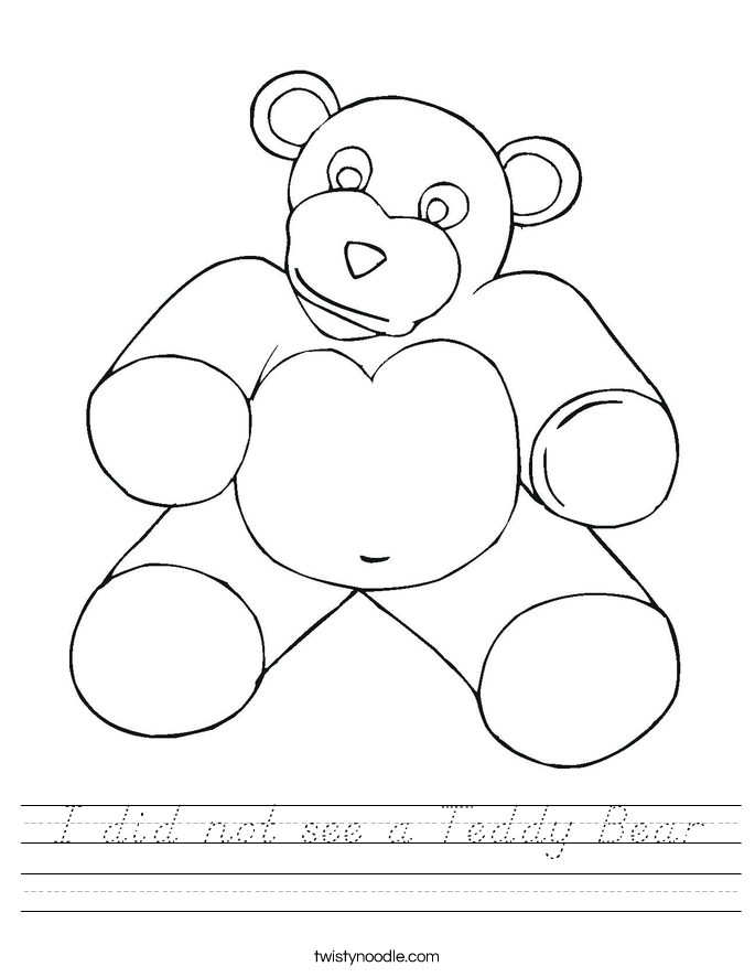I did not see a Teddy Bear Worksheet