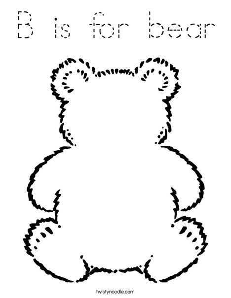Blank Teddy Bear Coloring Page