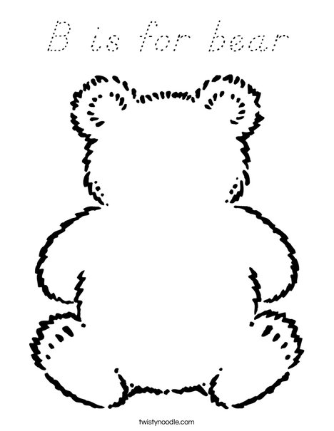 Blank Teddy Bear Coloring Page
