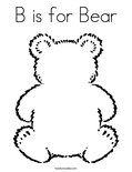 B is for Bear Coloring Page