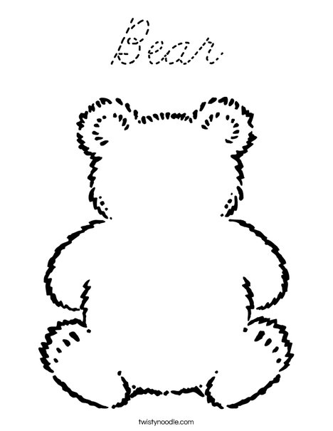 Blank Teddy Bear Coloring Page