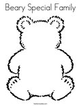 Beary Special FamilyColoring Page