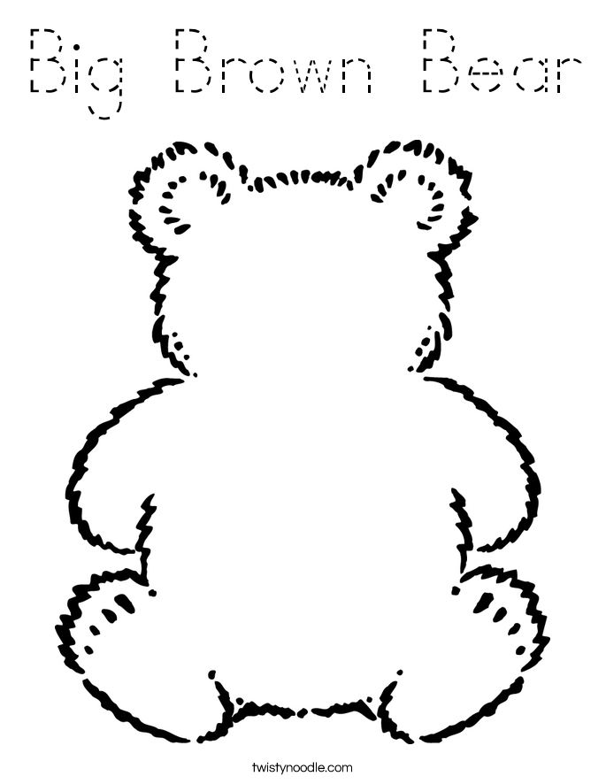 Big Brown Bear Coloring Page