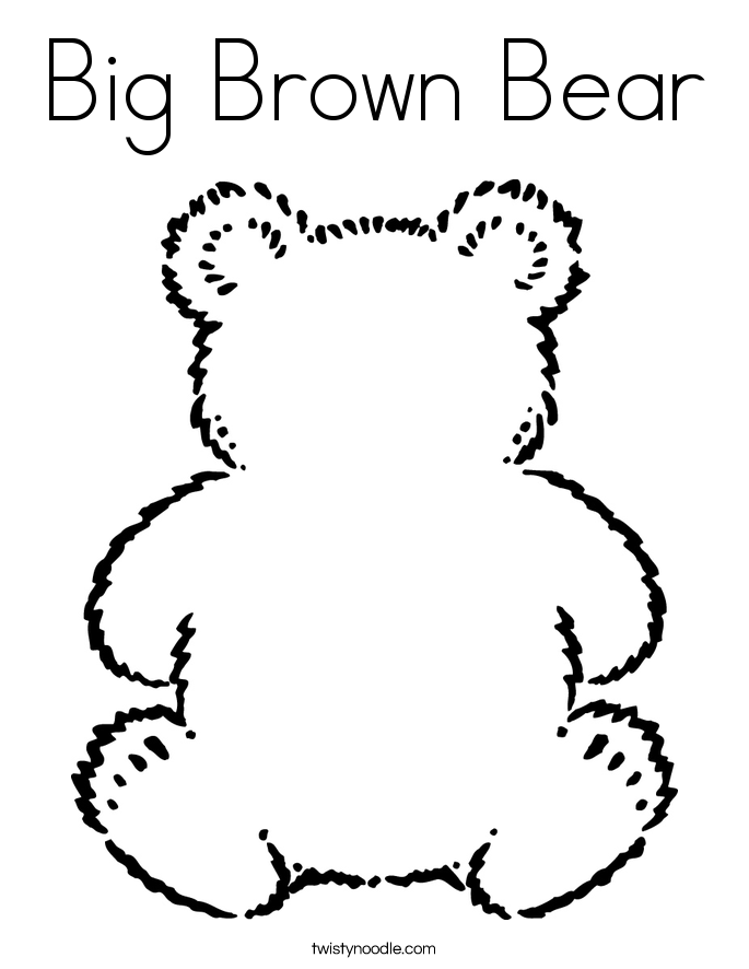Big Brown Bear Coloring Page Twisty Noodle Big Brown Bear Coloring Page Twisty Noodle