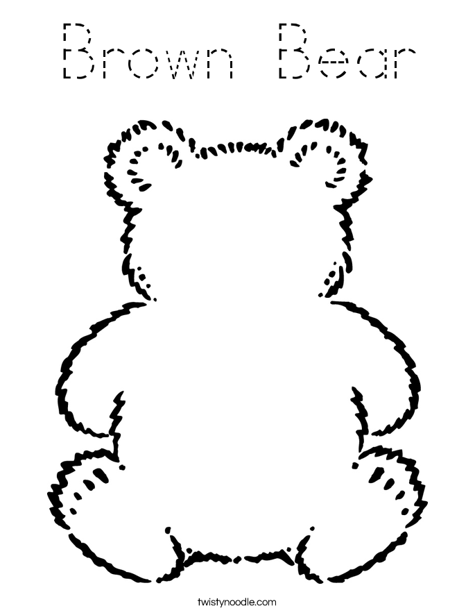 Brown Bear Coloring Page
