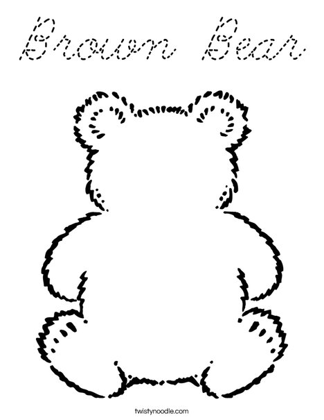 Blank Teddy Bear Coloring Page