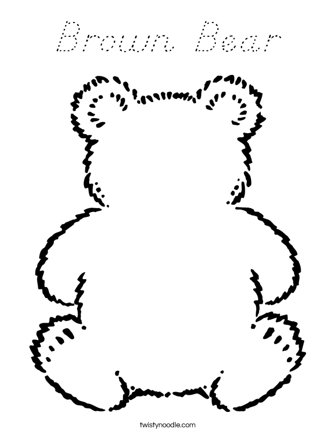 Brown Bear Coloring Page