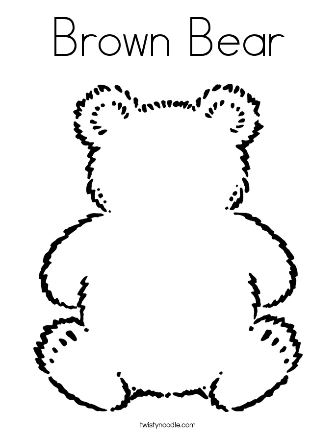 Brown Bear Coloring Page