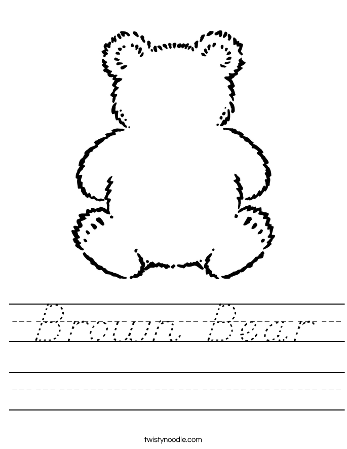 Brown Bear Worksheet
