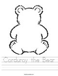 Corduroy the Bear Worksheet