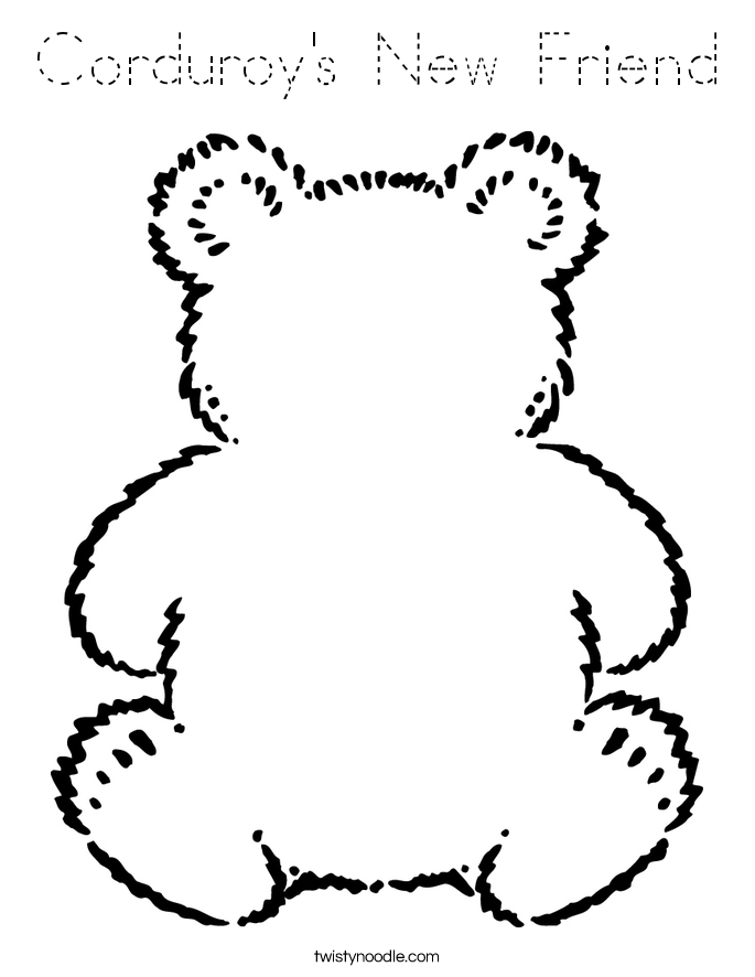 Corduroy's New Friend Coloring Page