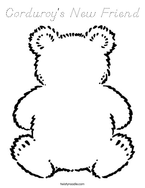 Blank Teddy Bear Coloring Page