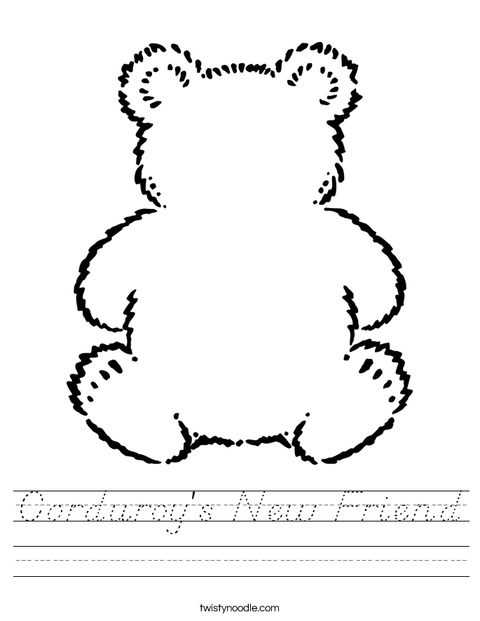 Corduroy's New Friend Worksheet