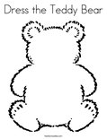 Dress the Teddy BearColoring Page