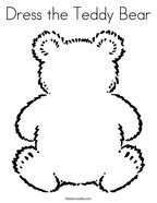 Dress the Teddy Bear Coloring Page