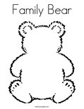 Family BearColoring Page
