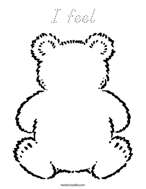 Blank Teddy Bear Coloring Page