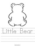 Little Bear Worksheet