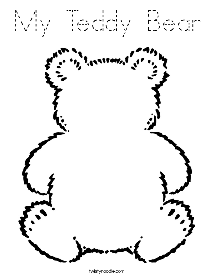 My Teddy Bear Coloring Page