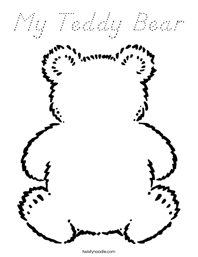 My Teddy Bear Coloring Page