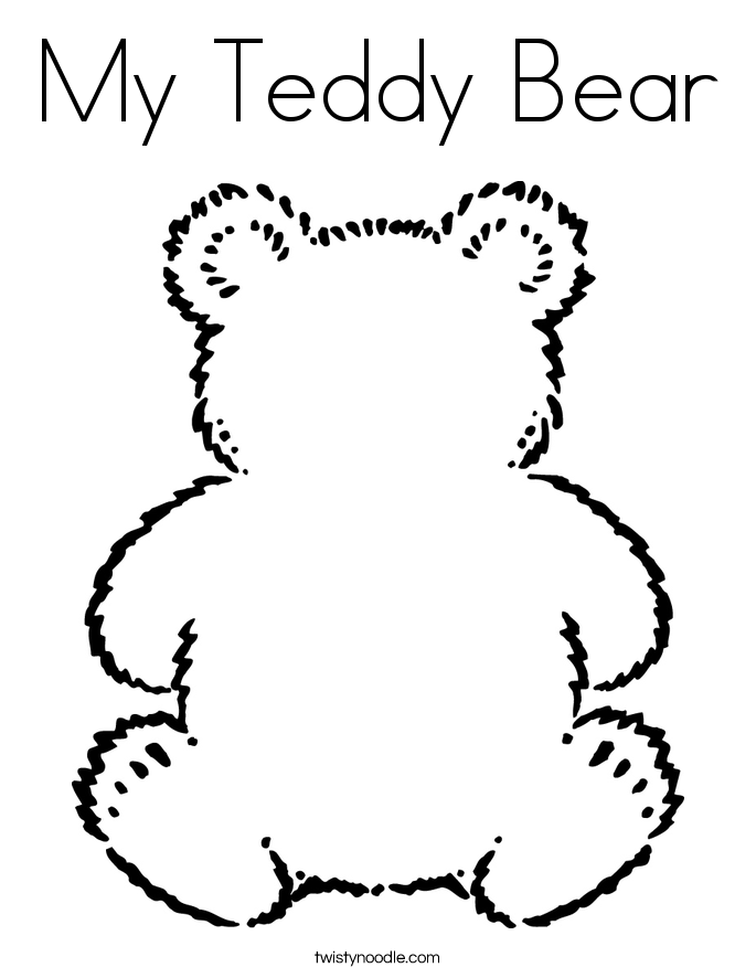 My Teddy Bear Coloring Page